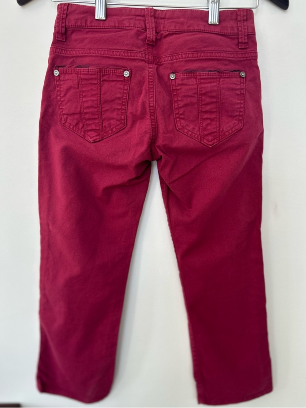 Burberry London Pink Fuchsia Skinny Crop Jeans Size 26 Designer Stretch Denim - Picture 4 of 8